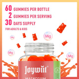Joywiit Magnesium Glycinate Gummies with fresh raspberries