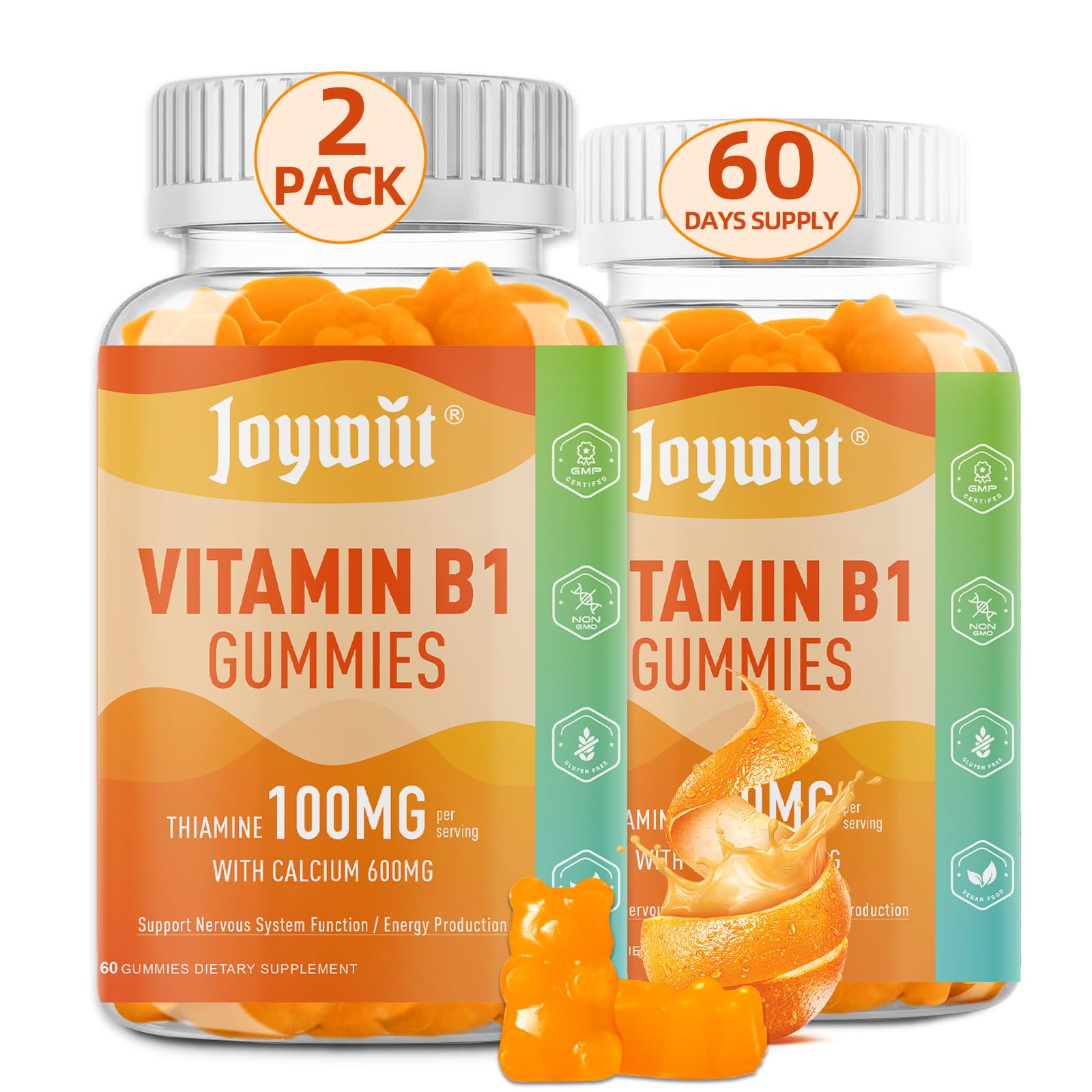 Joywiit Vitamin B1 Gummies front view with packaging