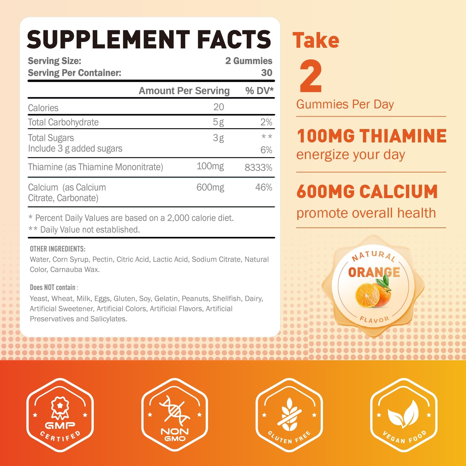 Joywiit Vitamin B1 Gummies showing two gummies
