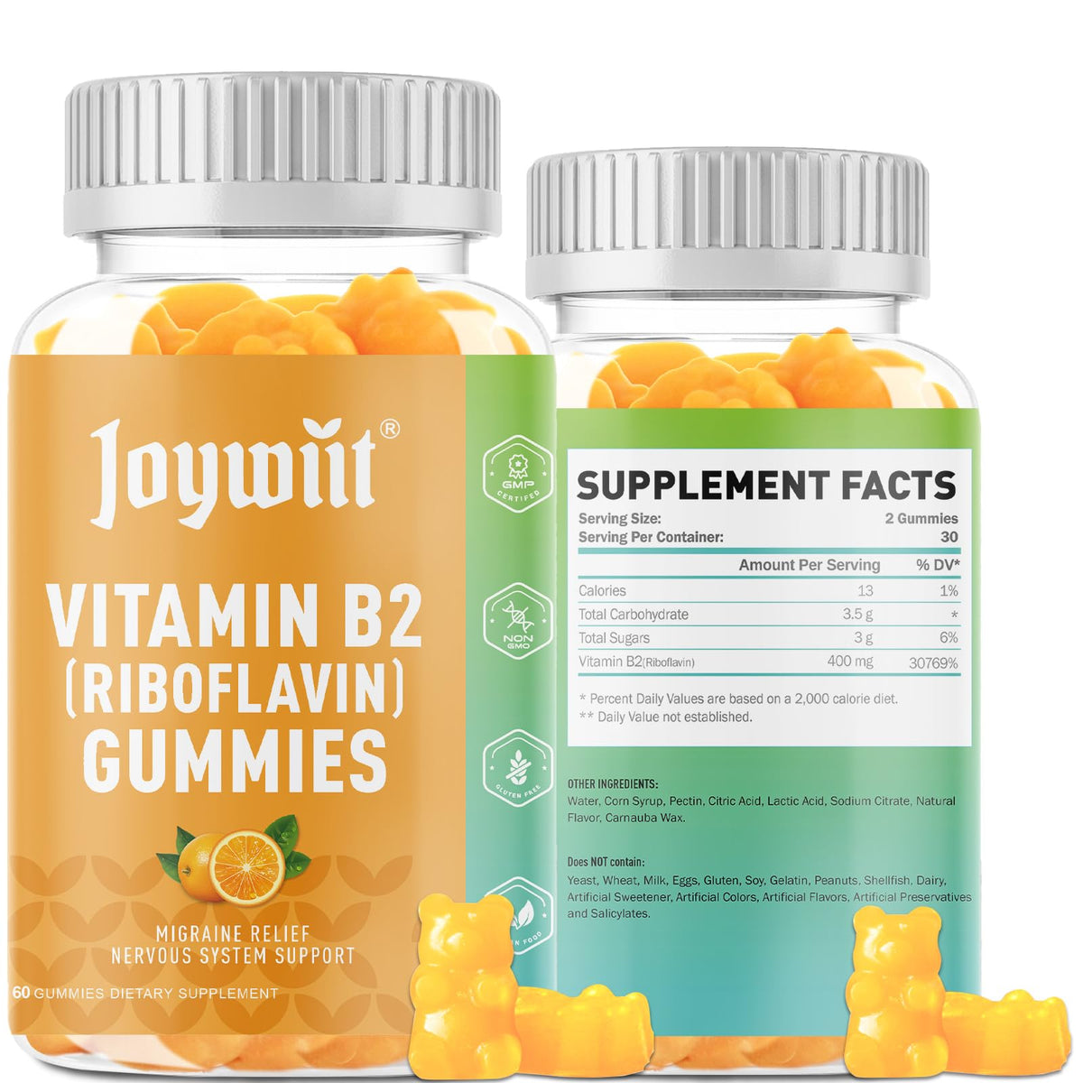 Joywiit Vitamin B2 Gummies 400mg front view