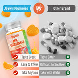 Joywiit Vitamin K2 Gummies displayed with fruits