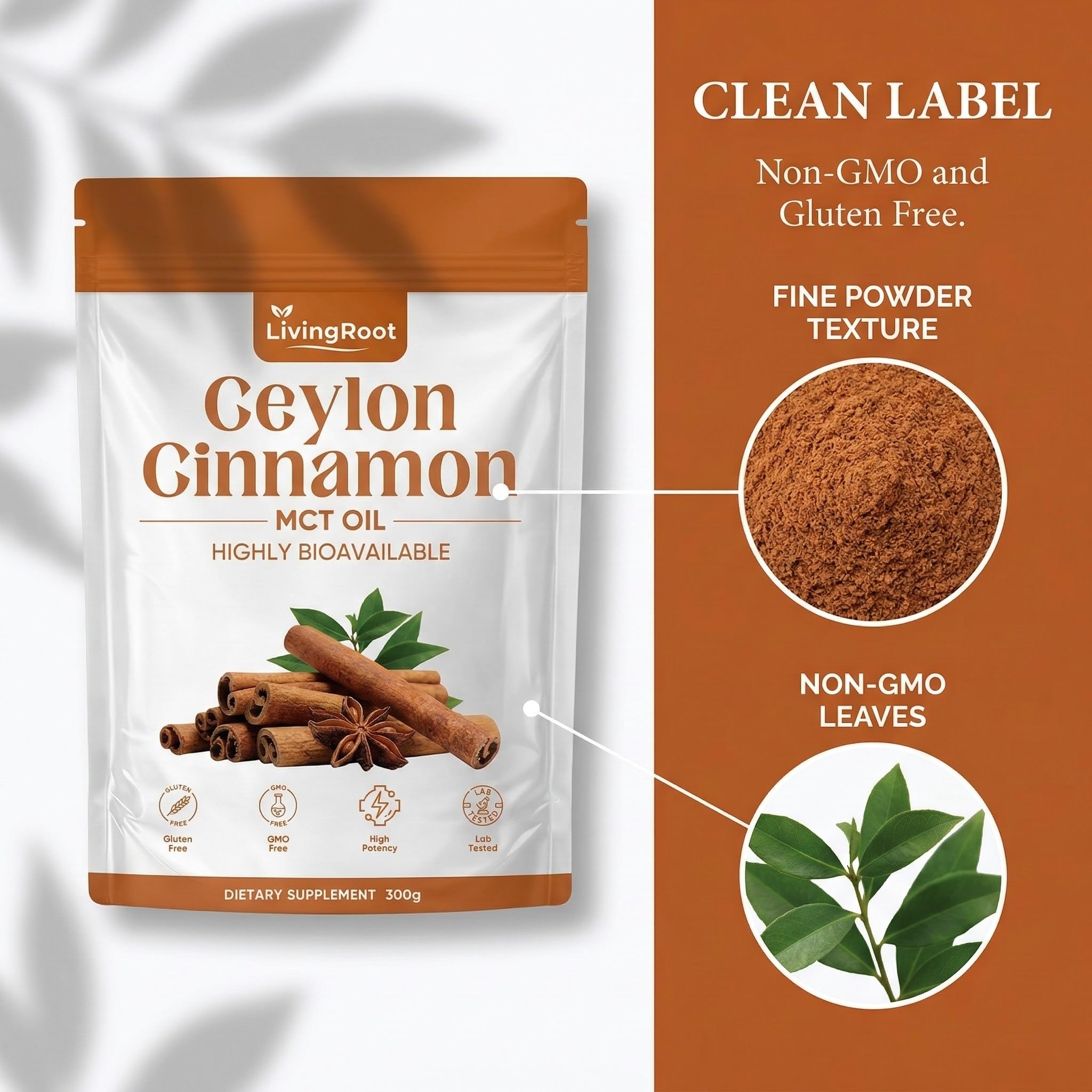 Jqewlg Ceylon Cinnamon Powder fine powder texture
