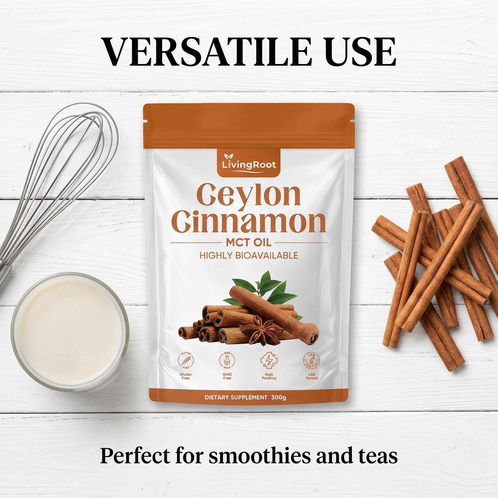 Jqewlg Ceylon Cinnamon Powder resealable package