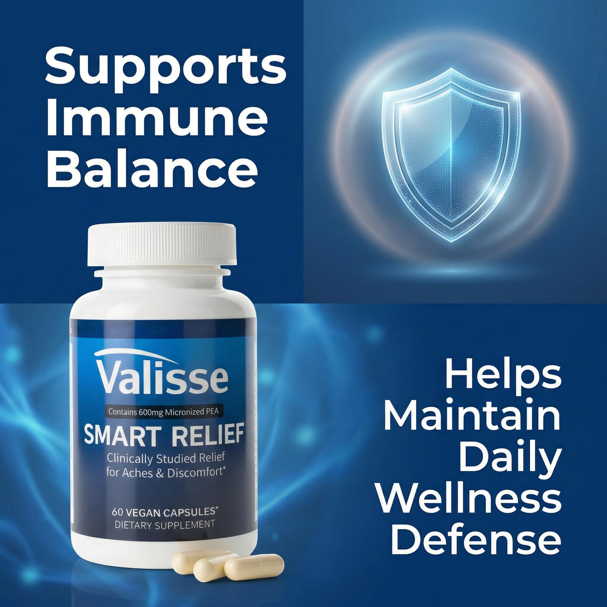 Jqewlg Daily Wellness Support Capsules 600mg PEA nutritional information