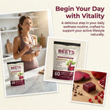 Jqewlg Lumivyx Beetroot Wellness Chews displayed with fresh beetroot