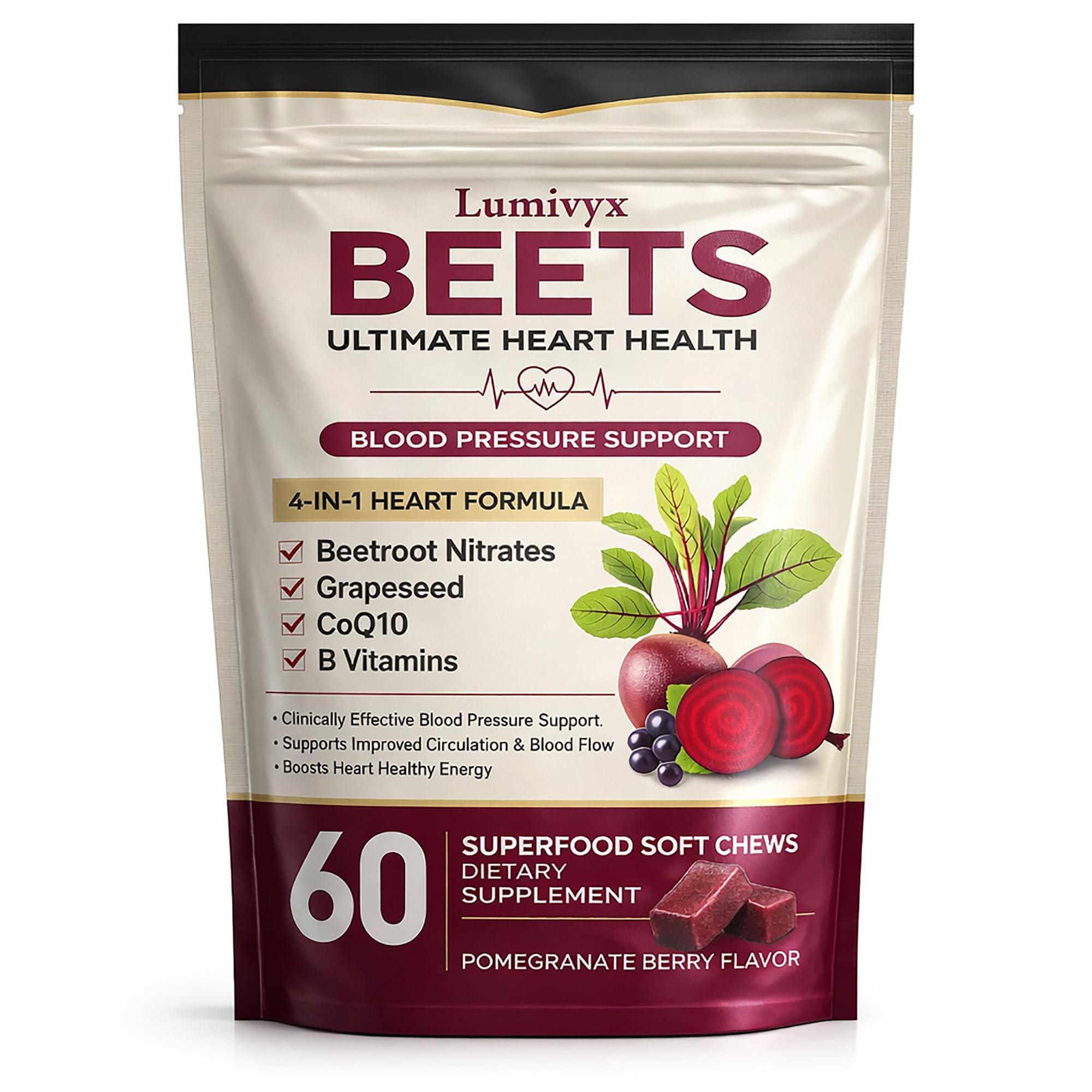 Jqewlg Lumivyx Beetroot Wellness Chews packaging front view