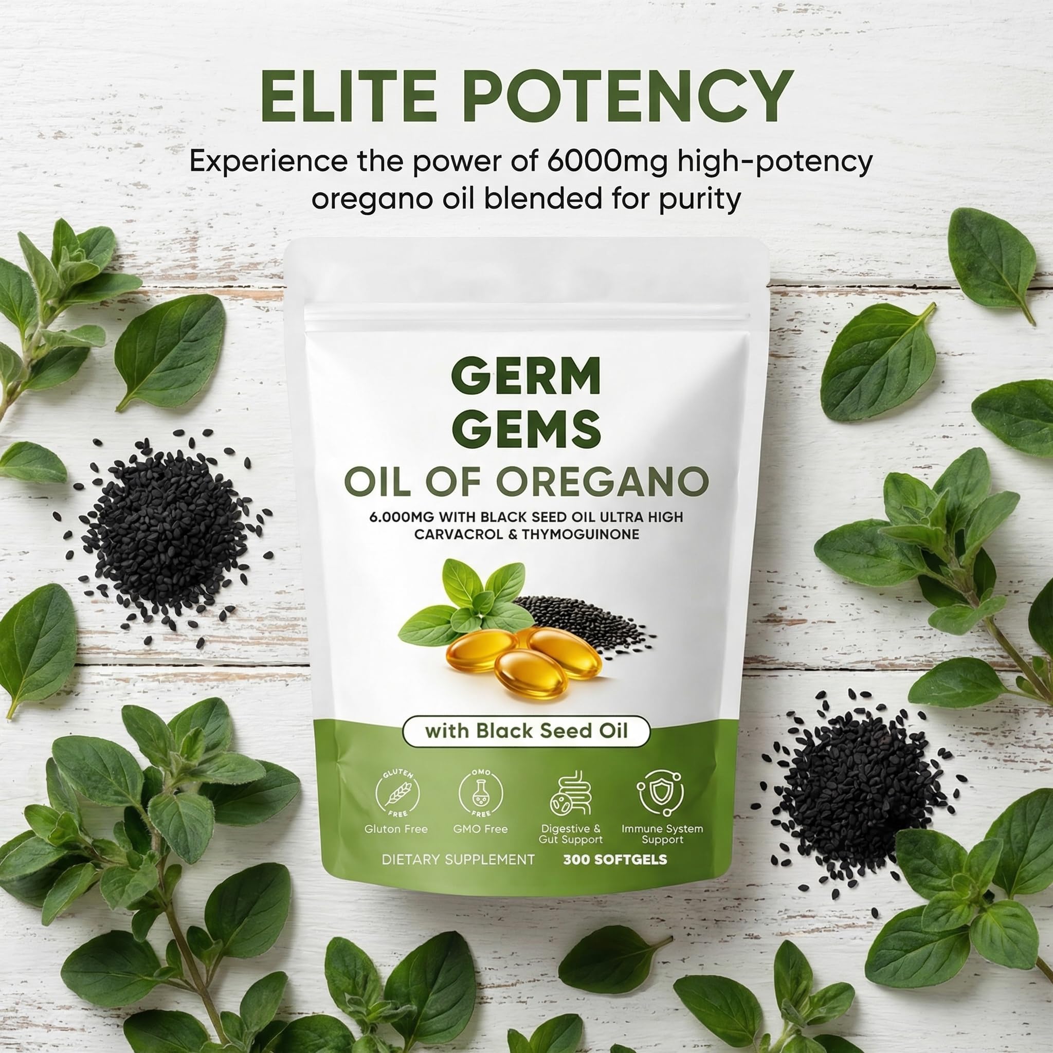 Jqewlg Oil of Oregano Softgels softgels close-up