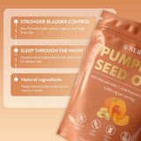 JRR Pumpkin Seed Oil & Saw Palmetto Softgels back view