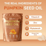 JRR Pumpkin Seed Oil & Saw Palmetto Softgels on a wooden surface