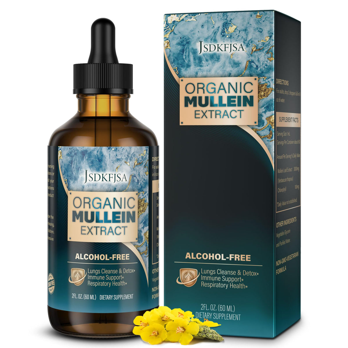 JSDKFJSA Mullein Leaf Extract Tincture front view