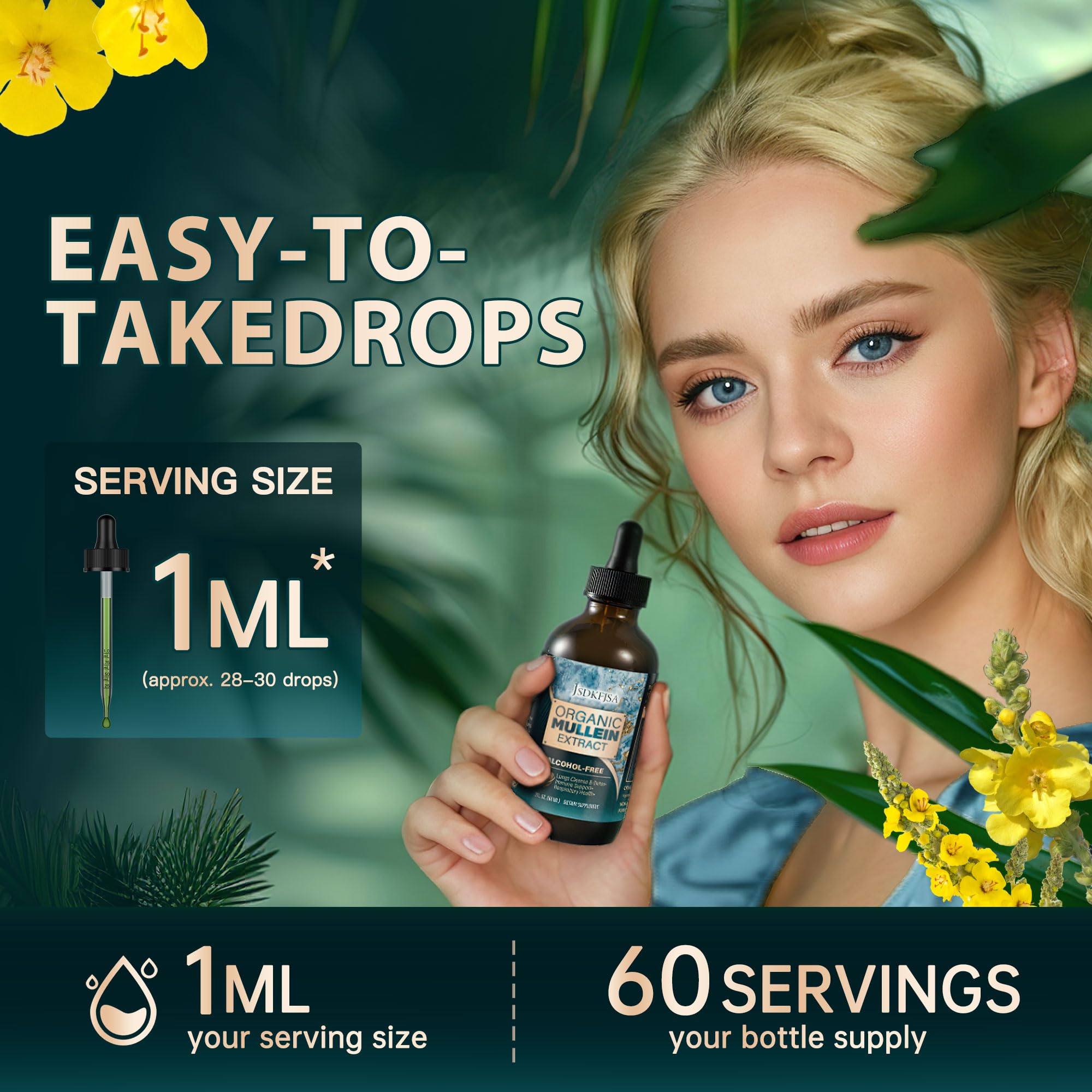 JSDKFJSA Mullein Leaf Extract Tincture ingredients list