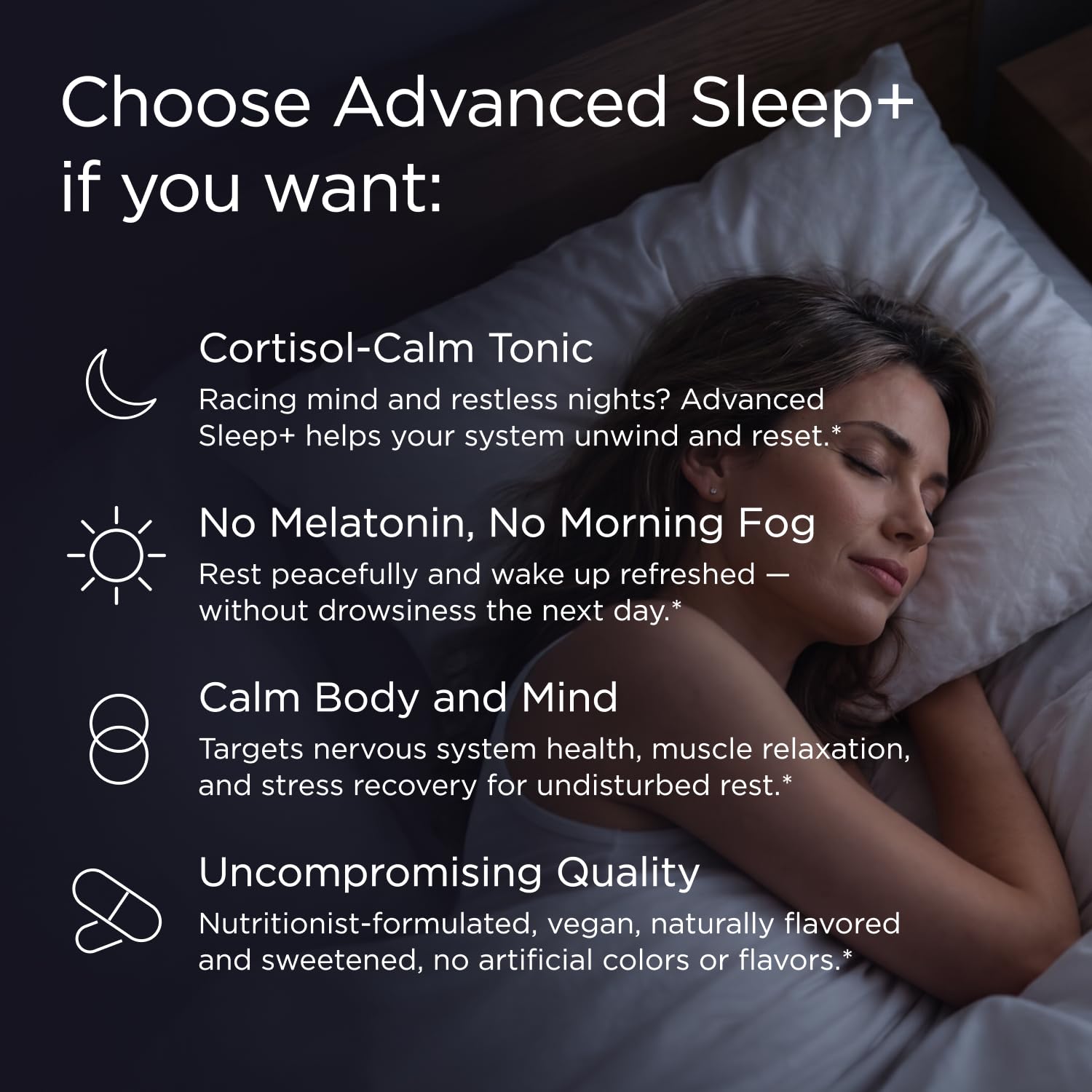 JSHealth Advanced Sleep Plus Powder scoop next to the container