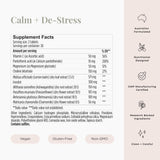 JSHealth Calm + Destress vegan supplement with a glass of water