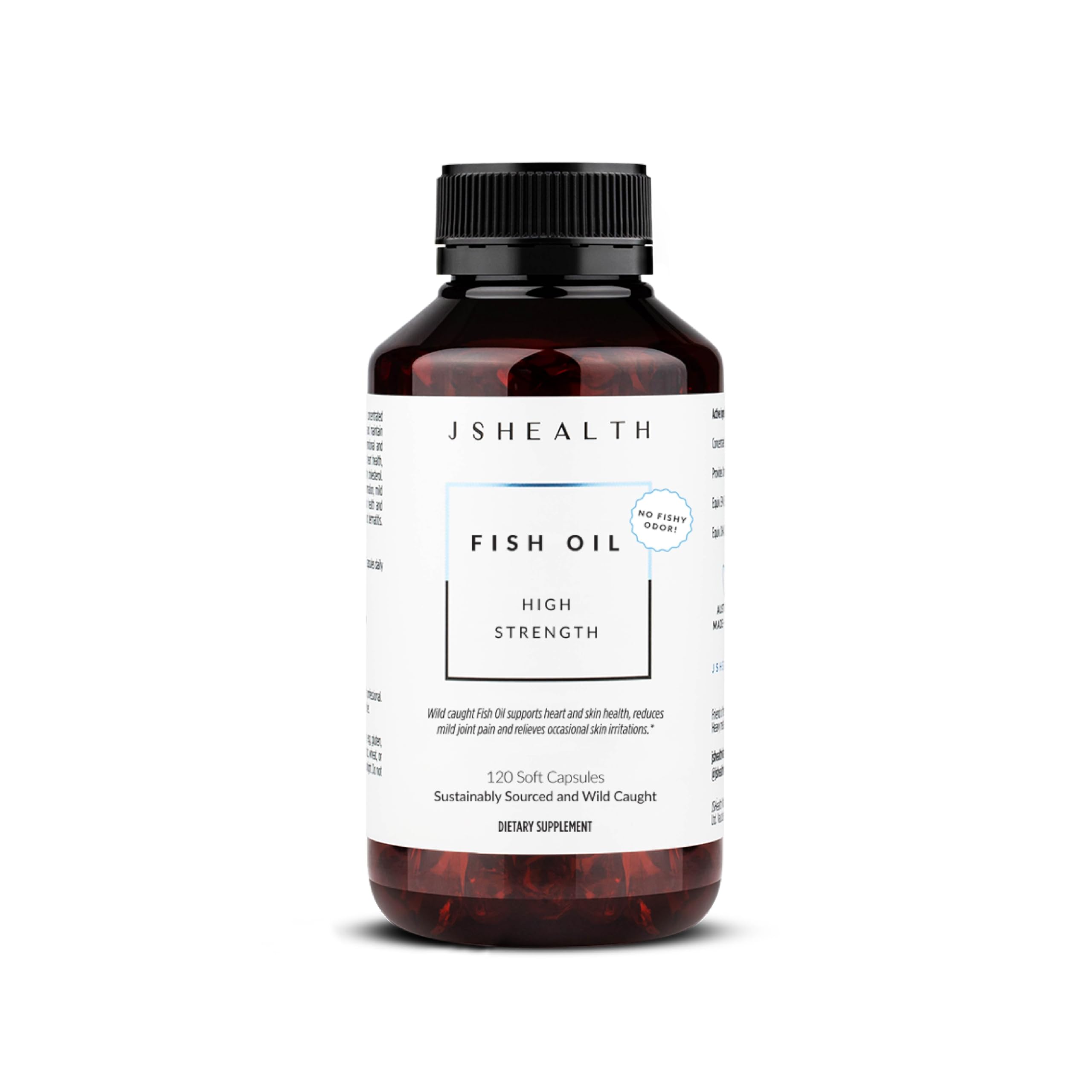 JSHealth Fish Oil Capsules 900mg Omega-3 front view