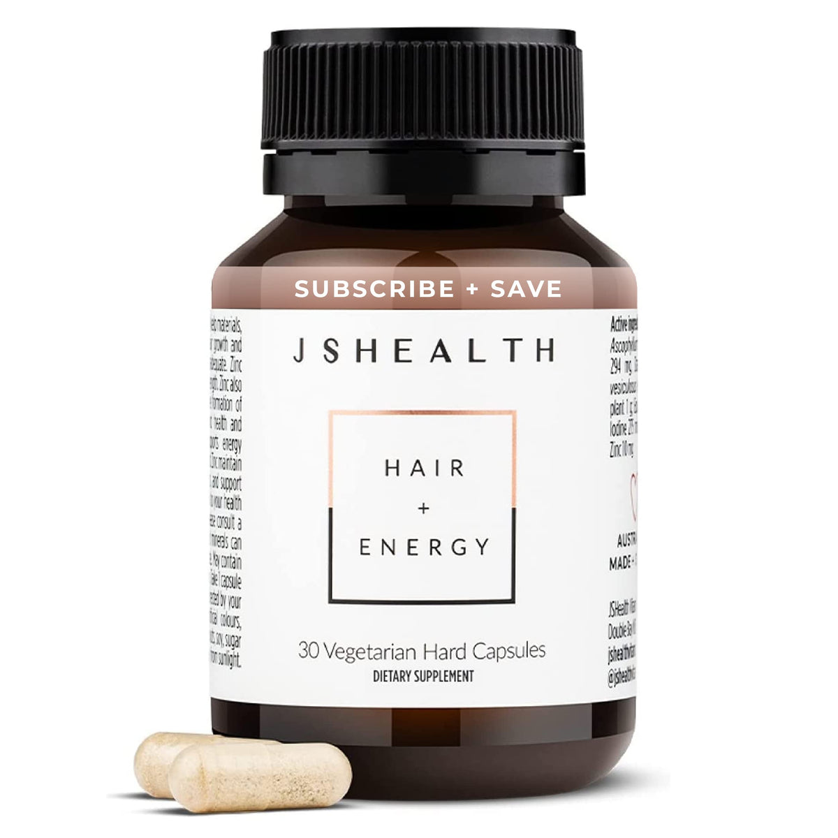 JSHealth Hair Growth Vitamins 50g front view