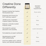 JSHealth Lean+ Creatine Monohydrate Powder scoop showing 5g serving