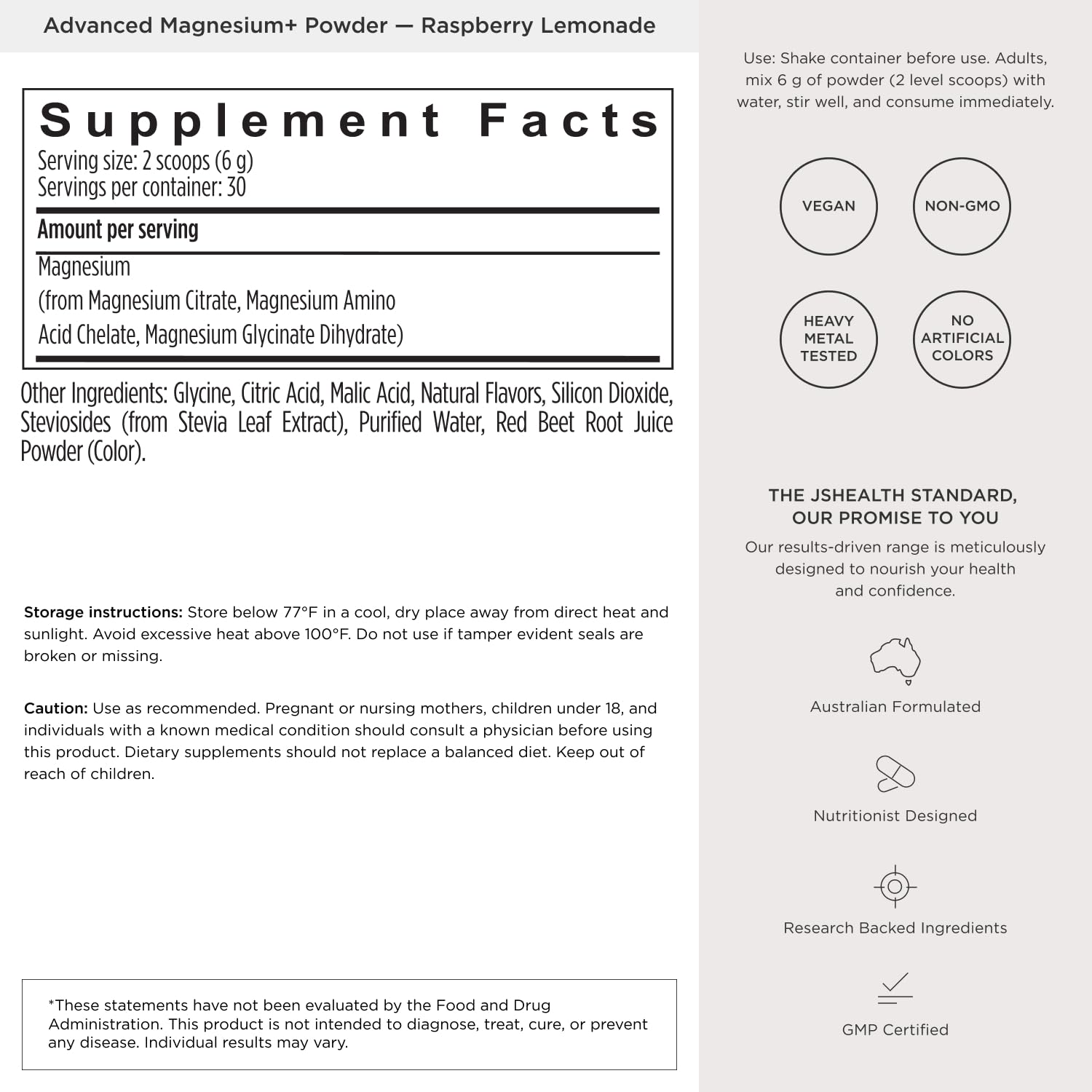 JSHealth Magnesium Powder for Sleep 400mg Raspberry Lemonade lifestyle scene