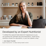 JSHealth Magnesium Tablets with a glass of water