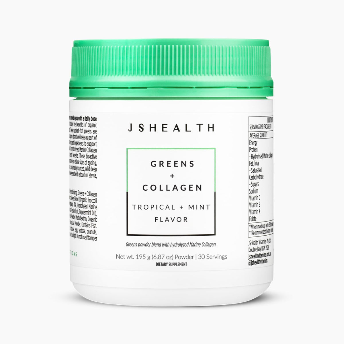 JSHealth Marine Collagen Powder unflavoured front view