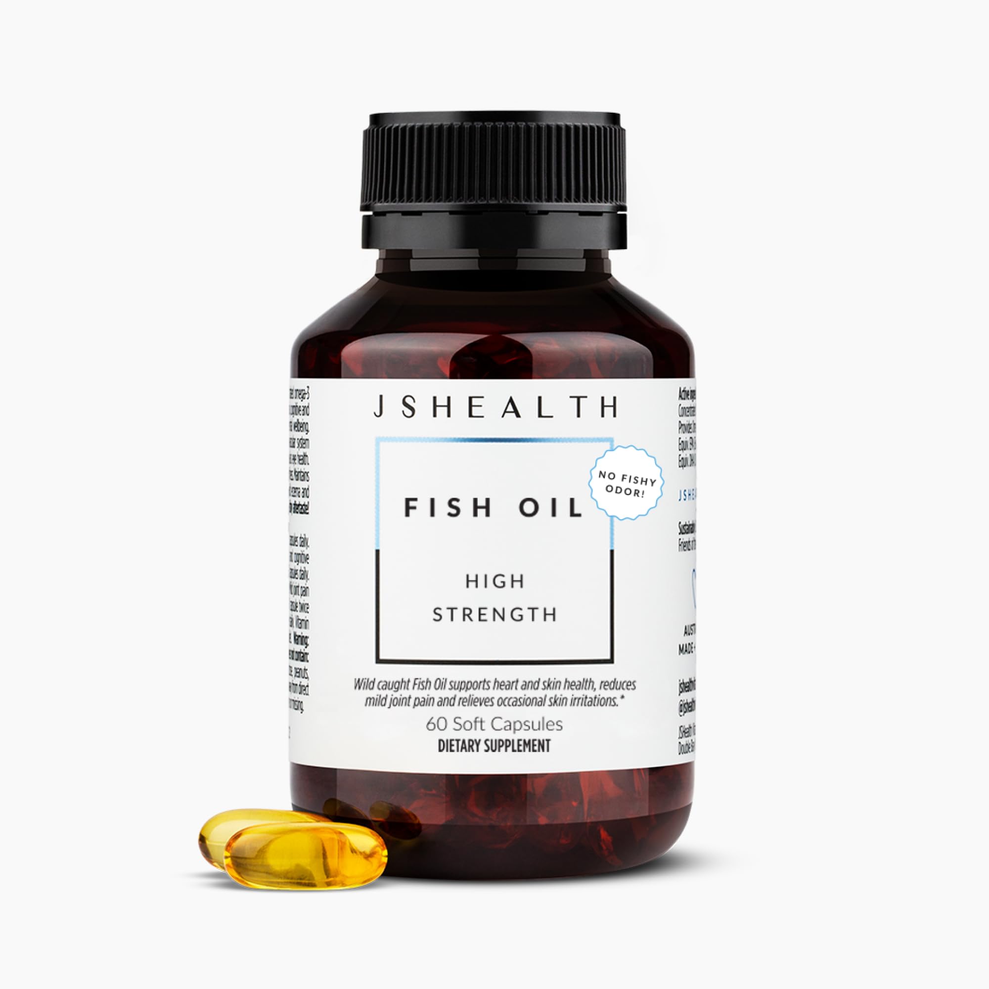 JSHealth Omega-3 Fish Oil 900mg capsules front view