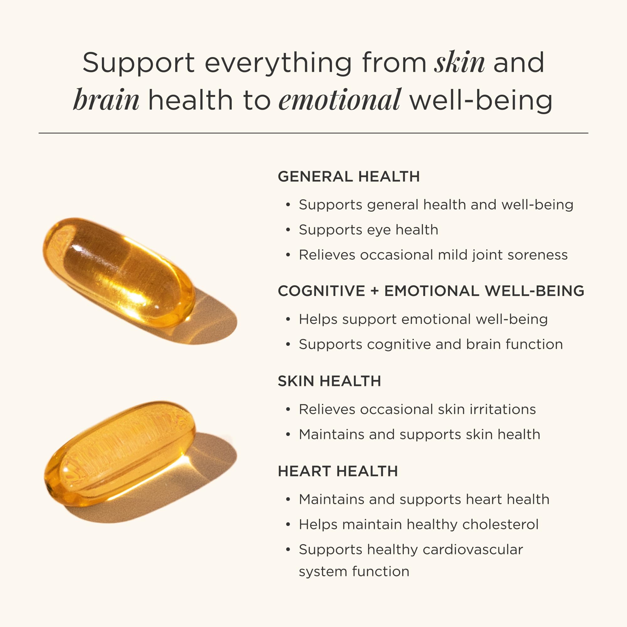 JSHealth Omega-3 Fish Oil capsules with vanilla coating