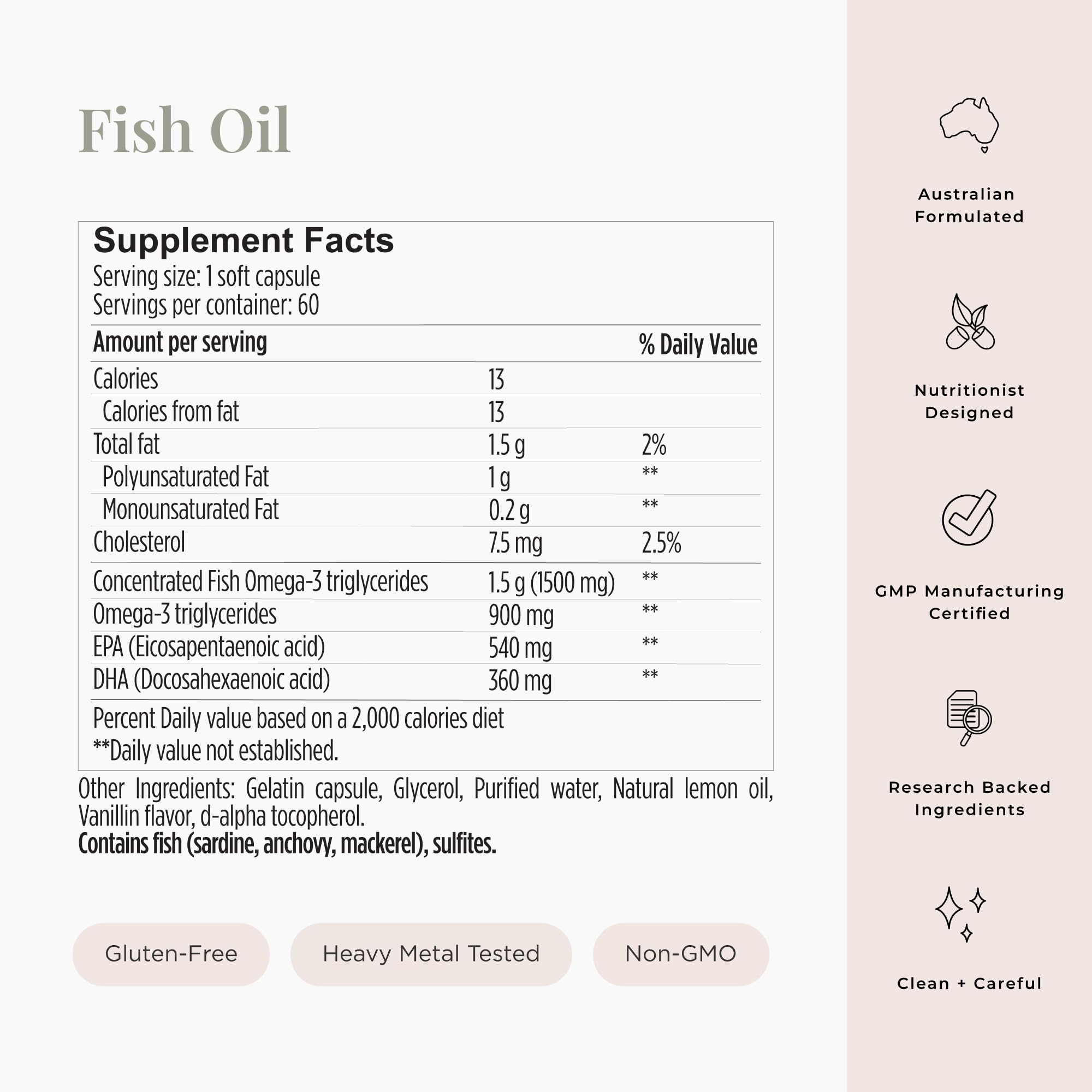 JSHealth Omega-3 Fish Oil packaging details