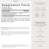 JSHealth Turmeric+ Formula 500mg capsules on a wooden surface