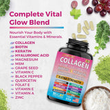 JTEVEweu 14-in-1 Collagen Capsules displayed with other supplements