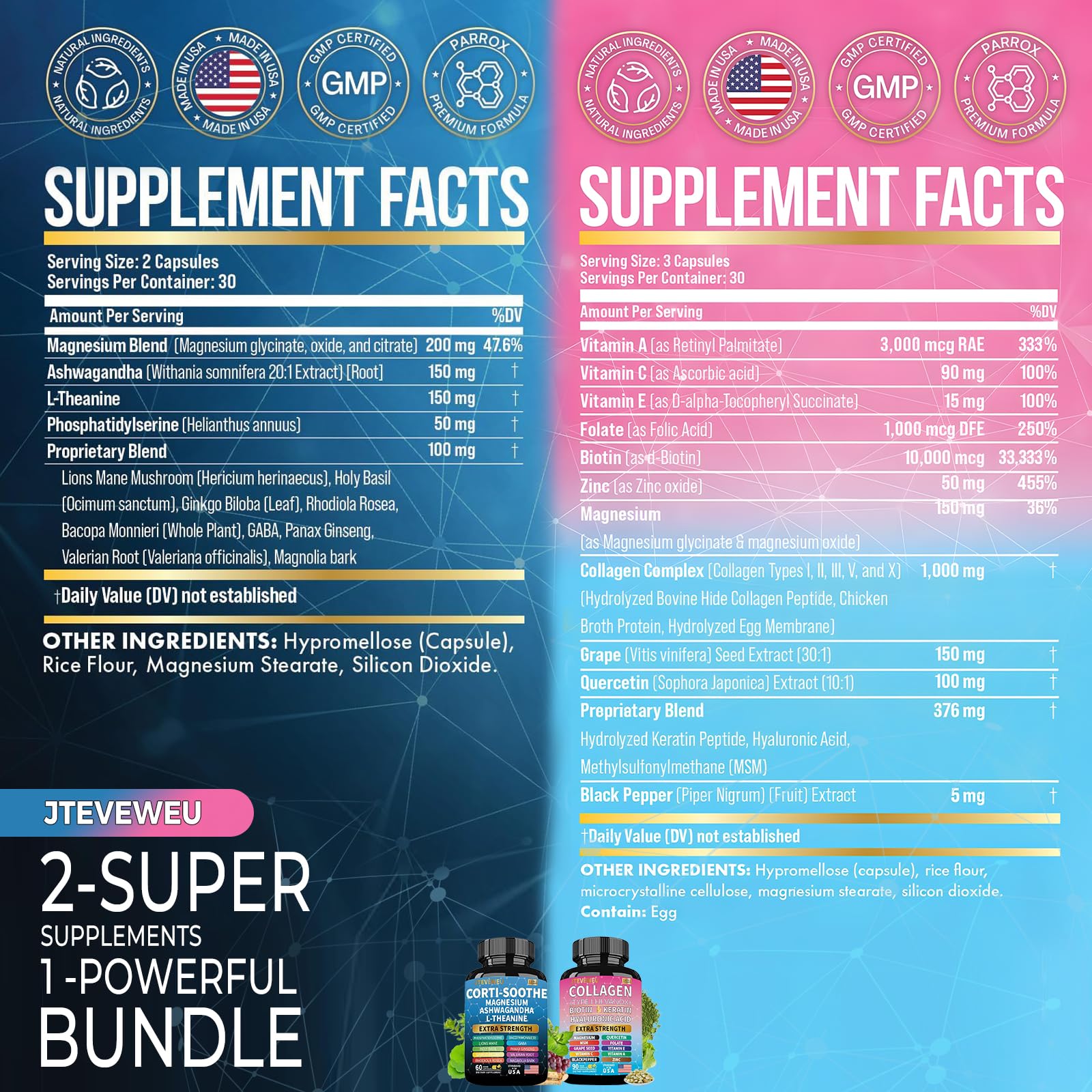 JTEVEweu supplement bottles side view