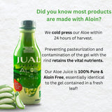 JUAL Organic Aloe Vera Juice 540g close-up of label