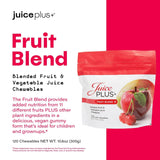 Juice Plus+ Vegan Gummy Soft Chews with ingredients laid out