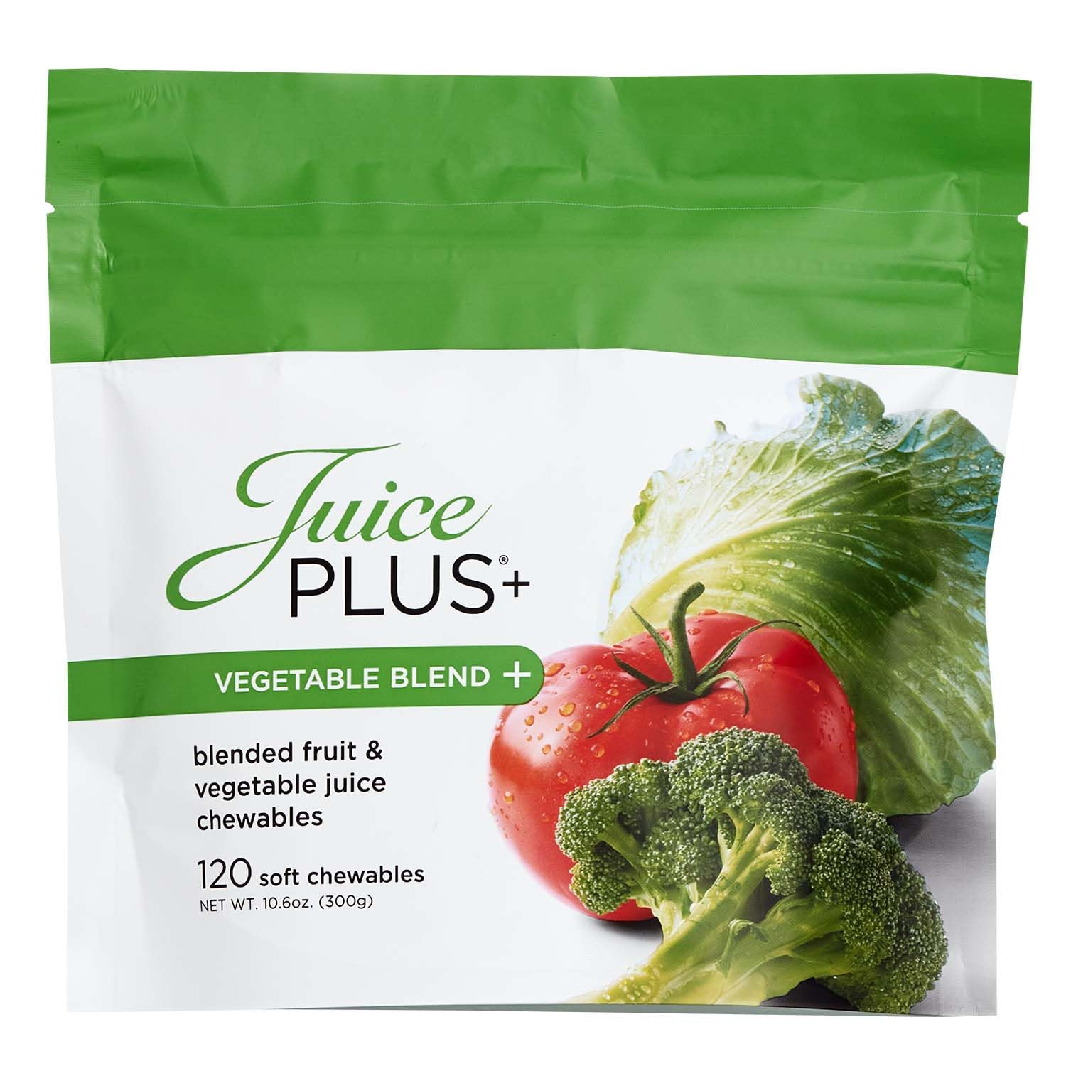 Juice Plus+ Vegetable Blend Soft Chews packaging front view