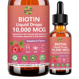 JUIWEFKK Liquid Biotin Drops 10,000mcg front view