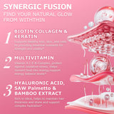 JUIWEFKK Liquid Biotin Drops on a wooden table