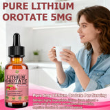 JUIWEFKK Lithium Orotate Liquid Drops 5mg bottle with dropper