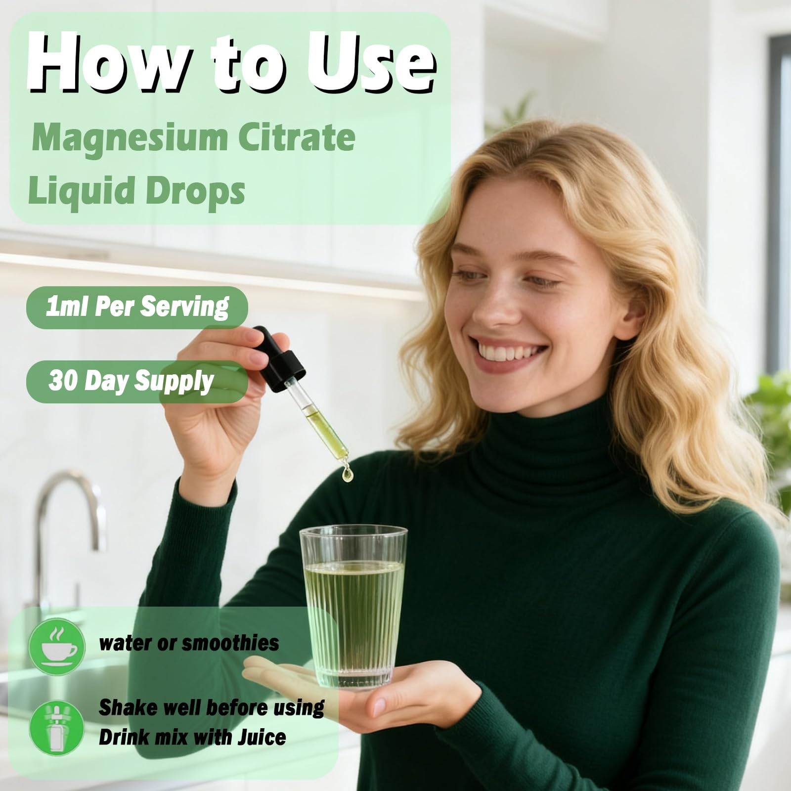 JUIWEFKK Magnesium Citrate Liquid Drops 500mg ingredients list