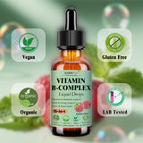 JUIWEFKK Vitamin B Complex Liquid Drops with fruits for visual appeal