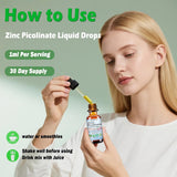 JUIWEFKK Zinc Picolinate Liquid Drops 50mg with measuring dropper