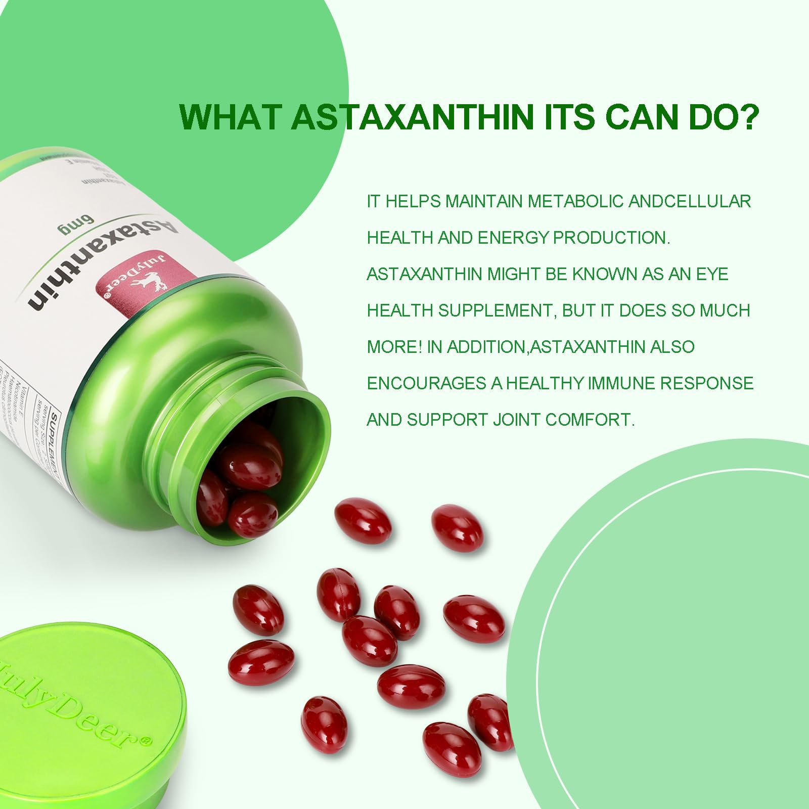 JulyDeer Astaxanthin Supplement with natural ingredients