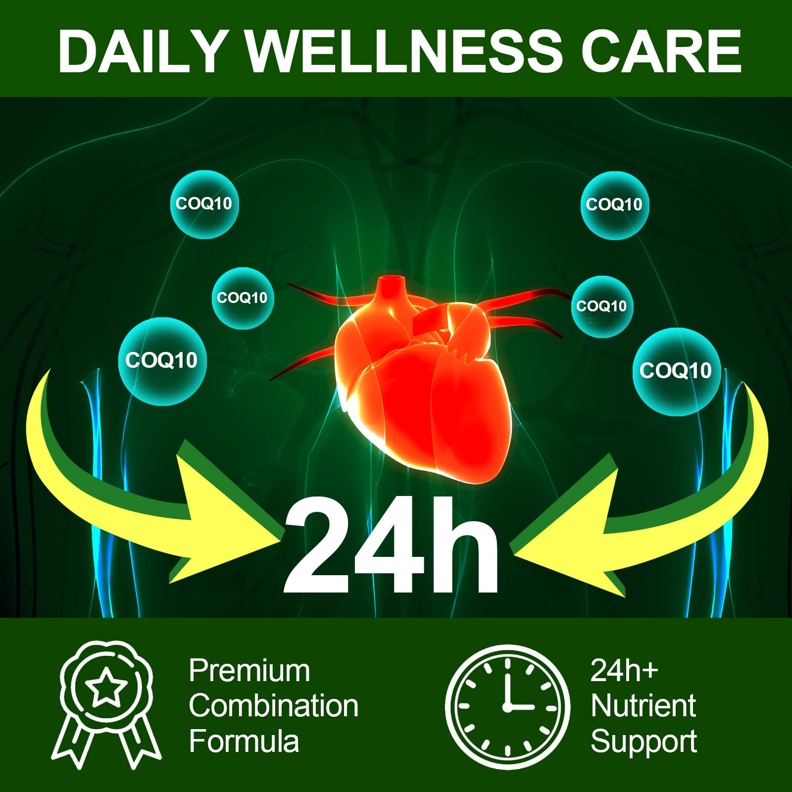JulyDeer CoQ10 Capsules 200mg with Vitamin E bottle packaging