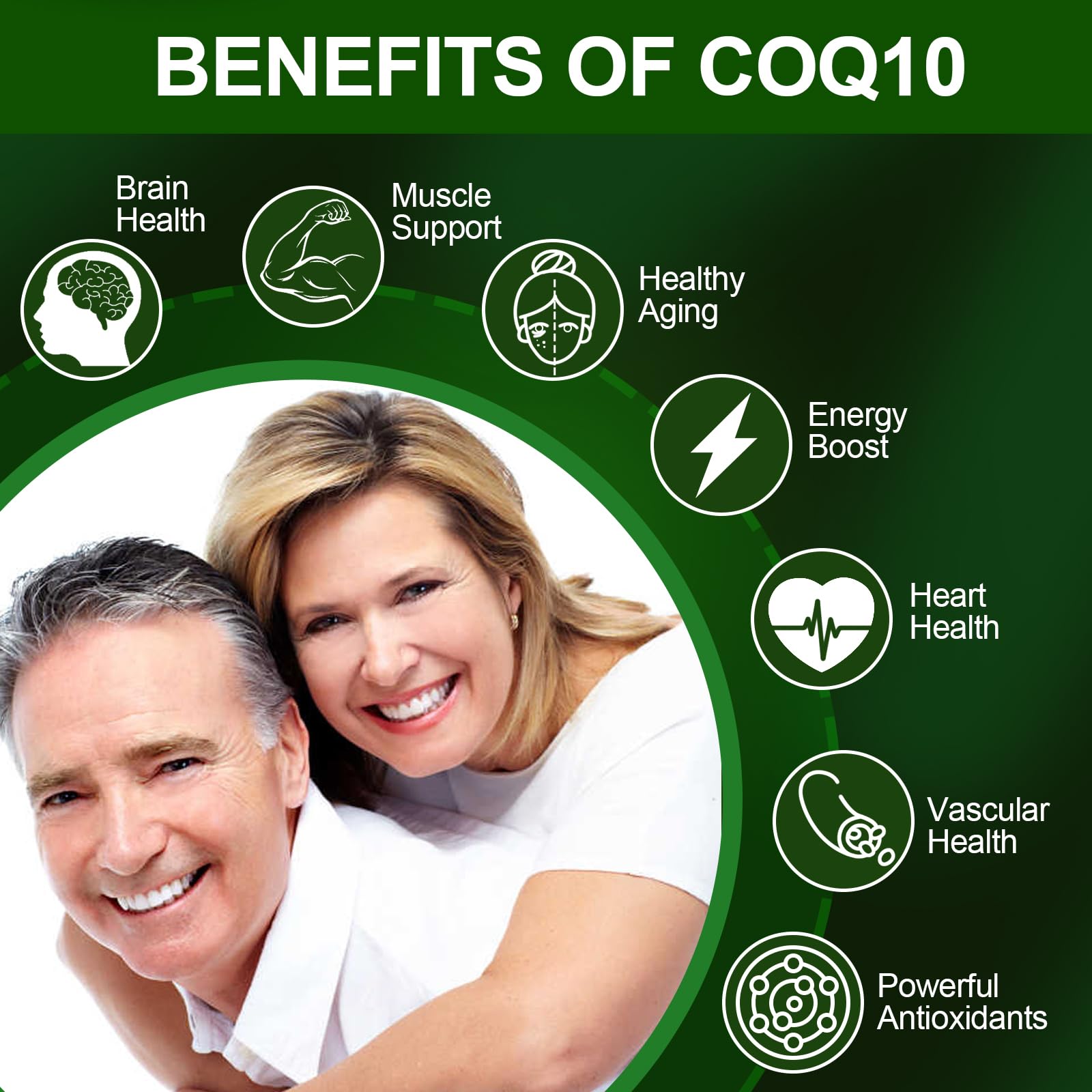 JulyDeer CoQ10 Capsules 200mg with Vitamin E side view