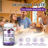 JulyDeer Elderberry Gummies nutritional information on packaging