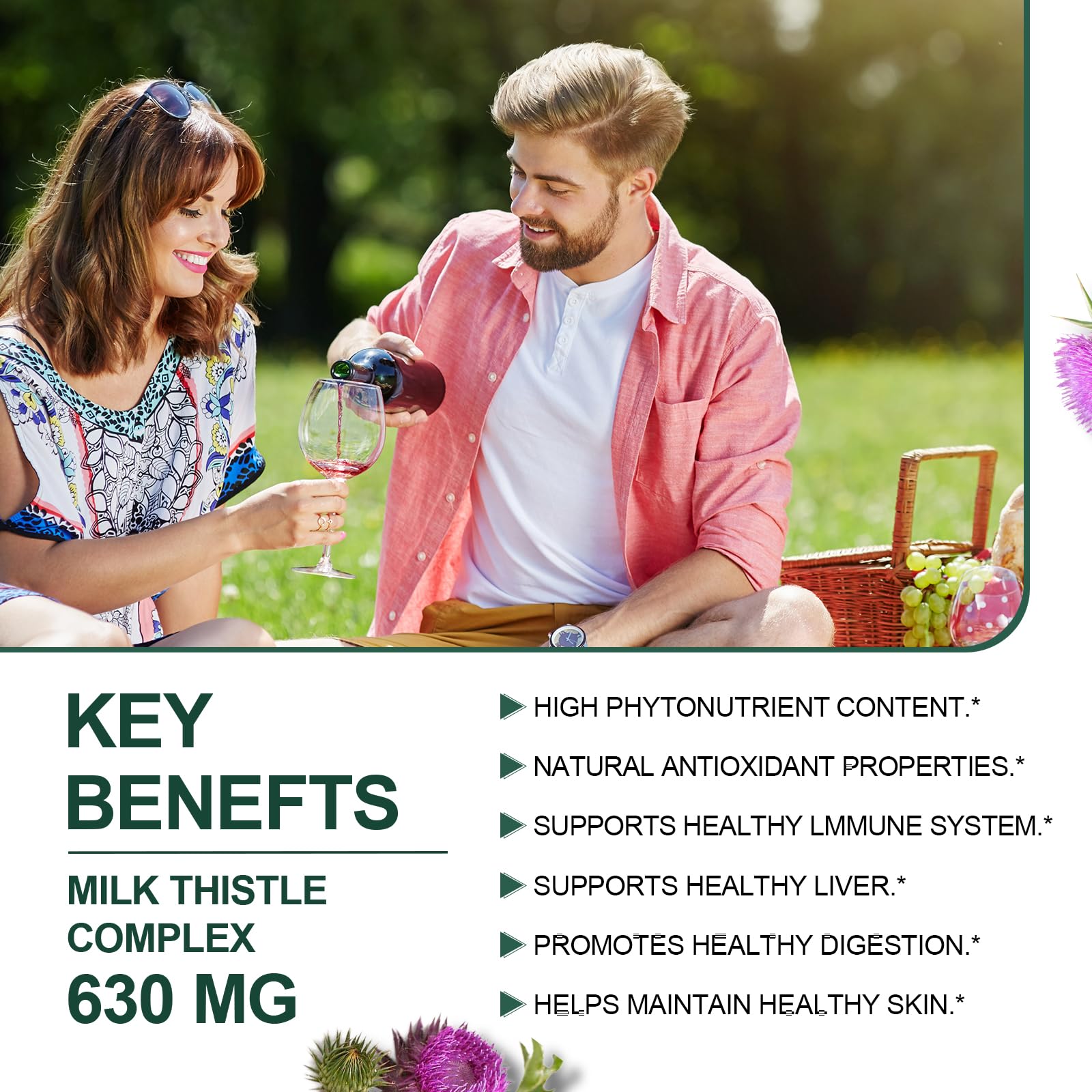 JulyDeer Milk Thistle Complex 630mg nutritional information