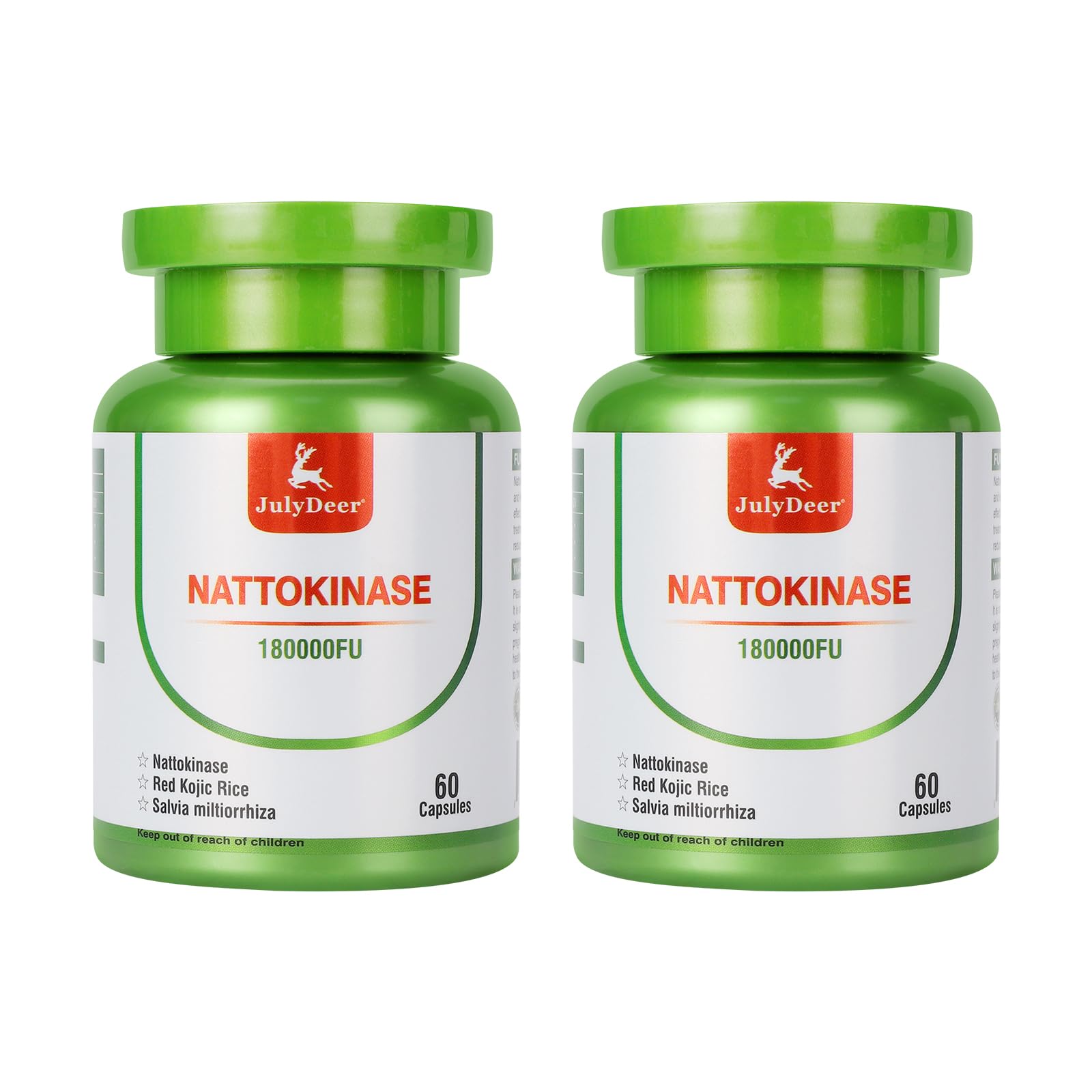 JulyDeer Multi-Enzyme Supplement 400mg Nattokinase front view
