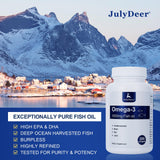 JulyDeer Omega 3 Fish Oil 200 softgels side view