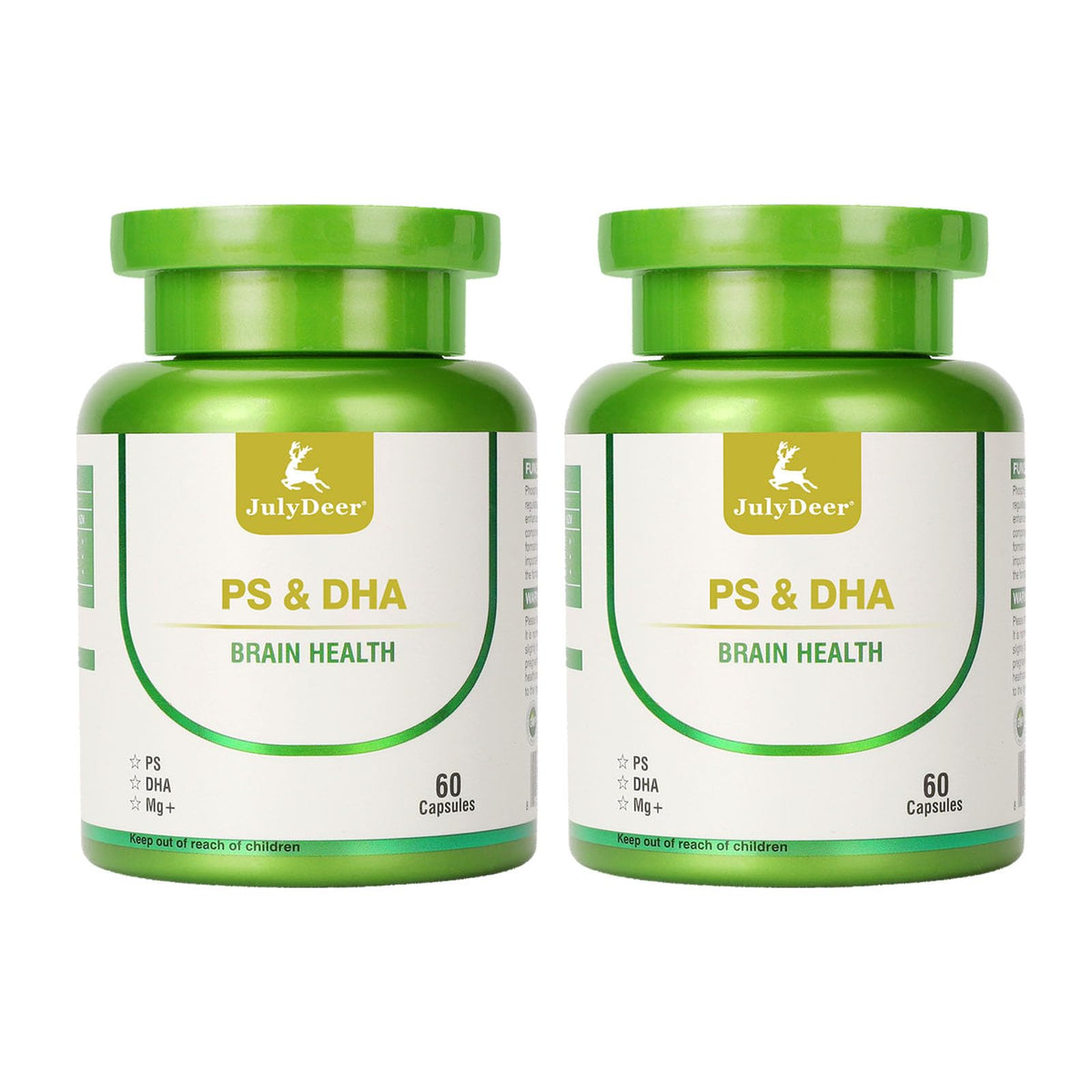 JulyDeer Triple Complex Magnesium Supplement 60 Capsules front view