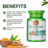 JulyDeer Turmeric Curcumin Capsules with a measuring scoop