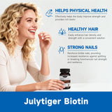 julytiegr Biotin Tablets 10000mcg side view