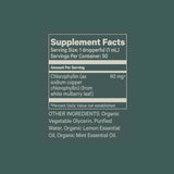 Juna Chlorophyll Drops with fresh mint leaves