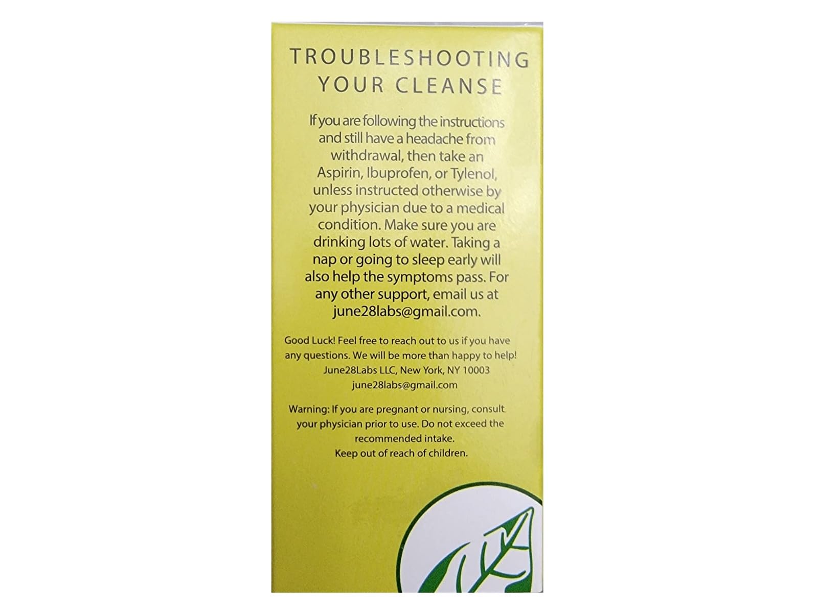 June 28 Labs Caffeine Cleanse tablet on a surface